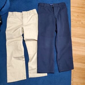 French Toast Relaxed Kids Khaki and Navy School Uniform Pants - Pair